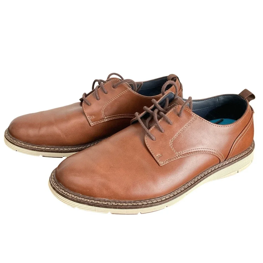 Dockers Easedale Brown Mens Oxford Shoes 10.5M 90-81502 Supreme Comfort Lace Up